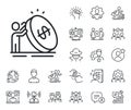 Inflation line icon. Money profit sign. Specialist, doctor and job competition. Vector