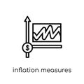 Inflation measures icon. Trendy modern flat linear vector Inflation measures icon on white background from thin line Business col