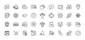 Inflation, Reject certificate and Target line icons pack. For web app. Line icons. Vector