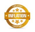 inflation seal sign concept illustration Royalty Free Stock Photo