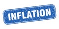 inflation stamp. inflation square grungy isolated sign.