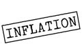 Inflation typographic stamp