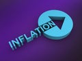 inflation word on purple