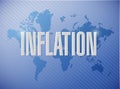 inflation world sign concept illustration Royalty Free Stock Photo