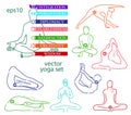 Influence of asanas for chakras Royalty Free Stock Photo