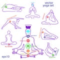 Influence of asanas for chakras Royalty Free Stock Photo