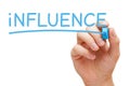 Influence Blue Marker Royalty Free Stock Photo