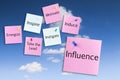 Influence Concept Notes on Sky Royalty Free Stock Photo