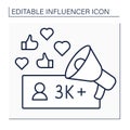 Influencer line icon