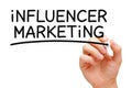 Influencer Marketing Black Marker Royalty Free Stock Photo