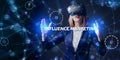 Influencer marketing concept. Business, Technology, Internet and network concept Royalty Free Stock Photo