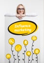 Influencer marketing concept. Business, Technology, Internet and network concept Royalty Free Stock Photo