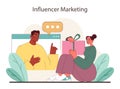 Influencer Marketing concept. A visual representation of influencer partnerships.