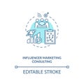 Influencer marketing consulting concept icon Royalty Free Stock Photo