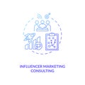 Influencer marketing consulting concept icon Royalty Free Stock Photo