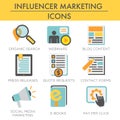Influencer Marketing Icon Set