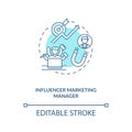 Influencer marketing manager concept icon Royalty Free Stock Photo