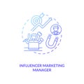 Influencer marketing manager concept icon