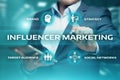 Influencer Marketing Plan Business Network Social Media Strategy Concept Royalty Free Stock Photo