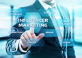Influencer Marketing Plan Business Network Social Media Strategy Concept Royalty Free Stock Photo