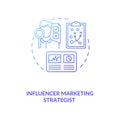 Influencer marketing strategist concept icon Royalty Free Stock Photo