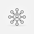 Influencer Marketing vector outline concept icon Royalty Free Stock Photo