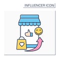 Influencer marketplace color icon