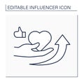 Influencer outreach line icon