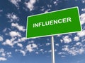 influencer word on blue
