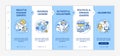 Influencers types onboarding vector template