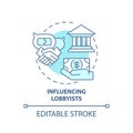 Influencing lobbyists concept icon Royalty Free Stock Photo