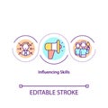 Influencing skills concept icon