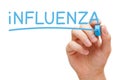 Influenza Handwritten With Blue Marker Royalty Free Stock Photo