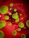 Influenza invading the body Royalty Free Stock Photo