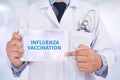 INFLUENZA VACCINATION CONCEPT Royalty Free Stock Photo