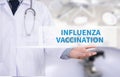 INFLUENZA VACCINATION CONCEPT Royalty Free Stock Photo