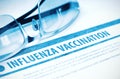 Influenza Vaccination. Medicine. 3D Illustration. Royalty Free Stock Photo