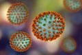 Influenza virus H3M2 strain Royalty Free Stock Photo