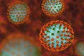 Influenza virus H3M2 strain Royalty Free Stock Photo