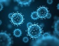 Influenza Virus H1N1. Swine Flu. Royalty Free Stock Photo