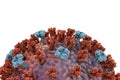 Influenza virus illustration Royalty Free Stock Photo