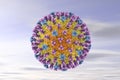 Influenza virus illustration Royalty Free Stock Photo