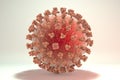 Influenza virus on a light background