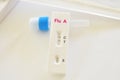 Influenza A virus positive result Royalty Free Stock Photo