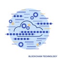 Blockchain technology vector concept illustration Royalty Free Stock Photo