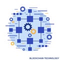 Blockchain technology vector concept illustration Royalty Free Stock Photo