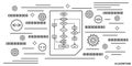 Algorithm processing, program coding, application development vector concept