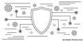 Network protection, computer security vector concept