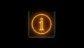 Info. Info button. Nixie tube indicator digit. Gas discharge indicators and lamps. 3D. 3D Rendering Royalty Free Stock Photo