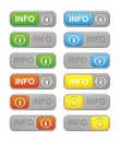 Info button sets Royalty Free Stock Photo